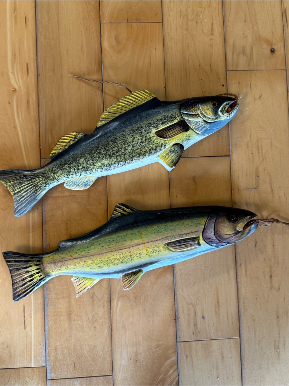 Decorative Fish Wall Plaque - Yellow/Green -